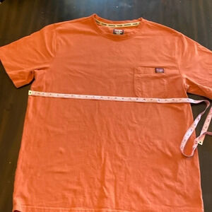 Wrangler Men T-Shirt Orange‎ Short Sleeve XL(46-48) Workwear Pocket 100% Cotton